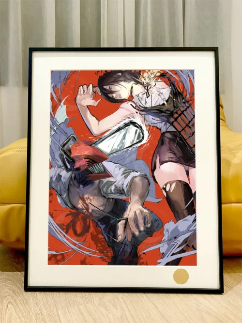 Denji & Reze Decorative Painting - Chainsaw Man - Xingkong Studio