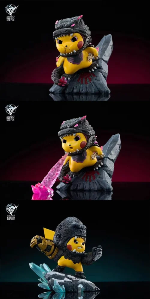 Godzilla & Kong Cosplay Pikachu - Pokemon Godzilla x Kong: The New Empire Resin Statue - HARD SHELL Studios