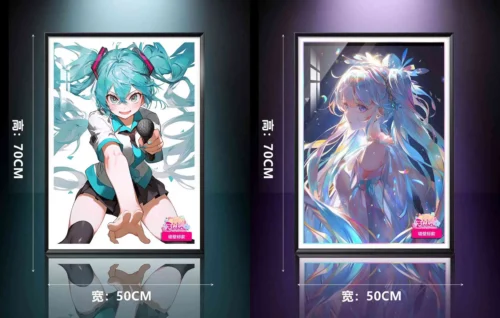 Singing Time Miku Hatsune Decorative Painting - VOCALOID Decorative Painting - AMaoHuaShe Studio