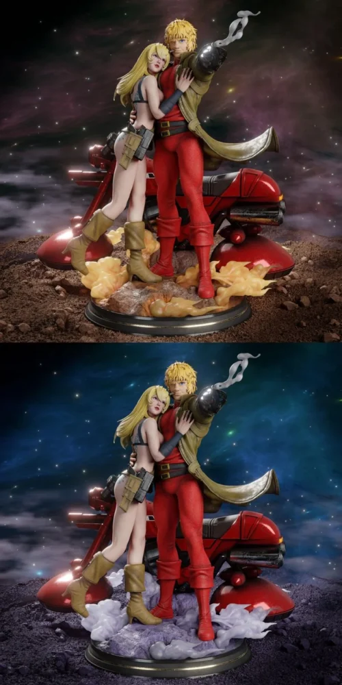 1/6 Scale Licensed Cobra & Jane Royal - Space Adventure Cobra Resin Statue - Cartoon Kingdom Studi