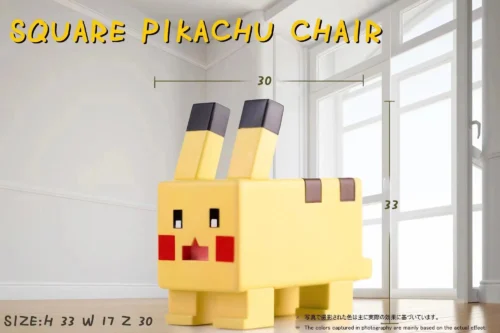 Pixel Style Pikachu Stool - Pokemon Resin Statue - ChaoShe Studio