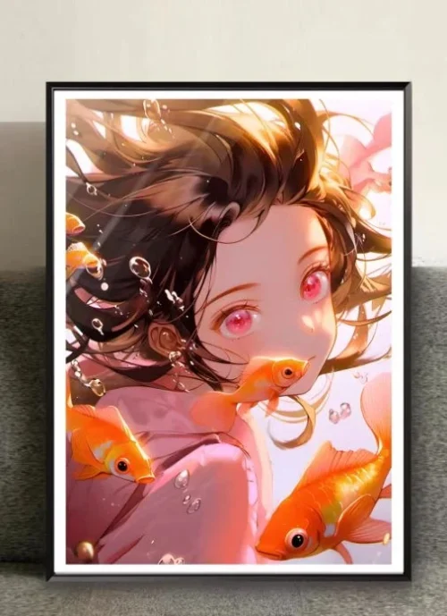 Kamado Nezuko Decorative Painting - Demon Slayer: Kimetsu no Yaiba Decorative Painting - AMaoHuaShe Studio