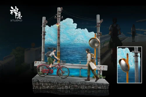 Silhouette Moment Series The Crossroads Before Farewell with LED - Suzume Resin Statue - ShenYin Studio