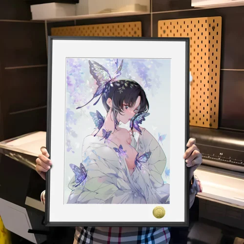 A3 & 4K Size Gentle Poisoner Shinobu Kocho Decorative Painting - Demon Slayer: Kimetsu No Yaiba Decoration Painting - HuangGua Studio