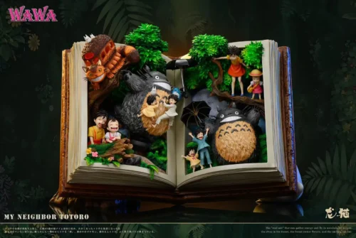 Hayao Miyazaki Book Series 001 Totoro with LED - My Neighbor Totoro Resin Statue - WAWA Studio