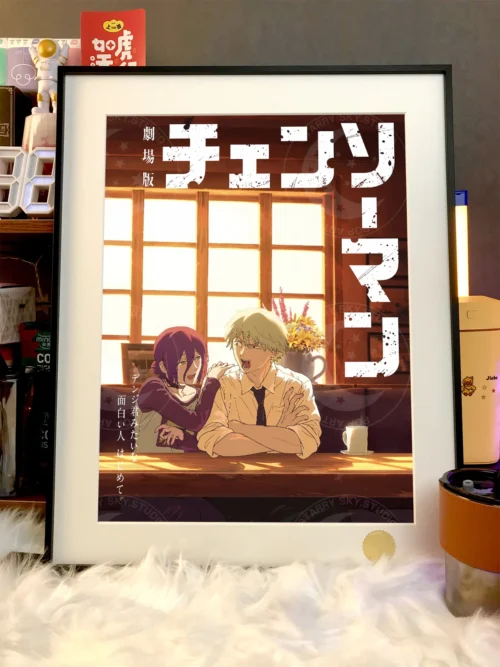 Denji & Reze at Cafe Decorative Painting - Chainsaw Man - Xingkong Studio