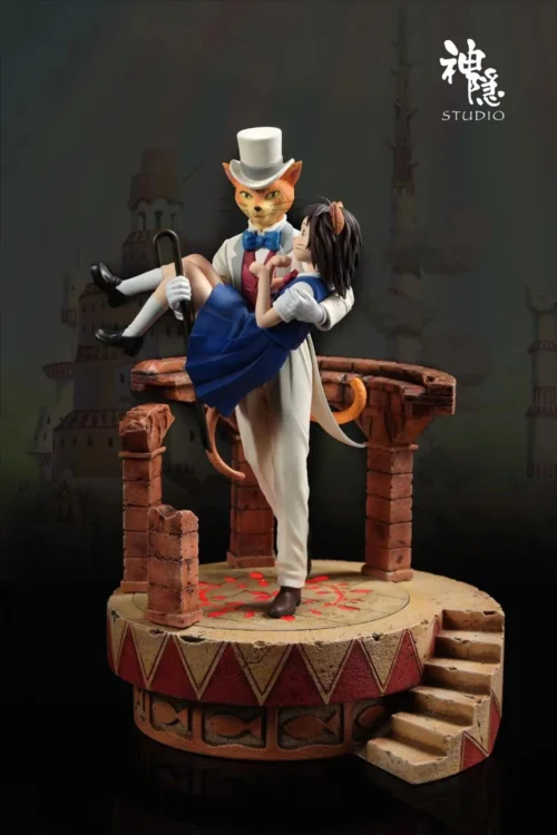 The Pledge on the Brick Tower with LED - The Cat Returns Resin Statue - ShenYin Studio