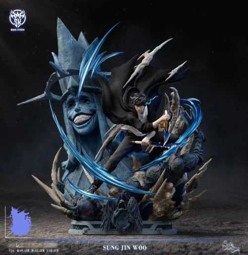 1/6 Scale Seong Jin woo VS Praise Of God with LED - Solo Leveling Resin Statue - Mask Studio