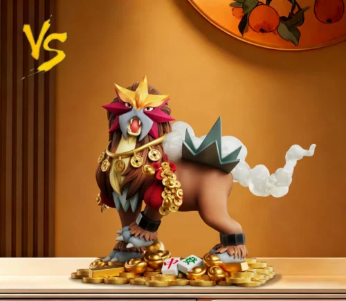 Lucky Entei - Pokemon Resin Statue - VS Studios