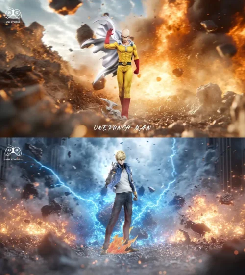 1/6 Scale Saitama & Genos - One-Punch Man Resin Statue - PG Studio
