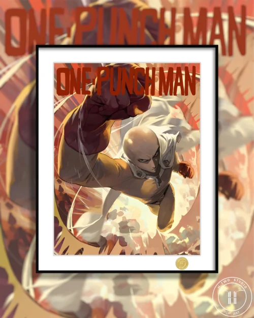 Serious Saitama Decorative Painting - One-Punch Man - H-TWO Studio