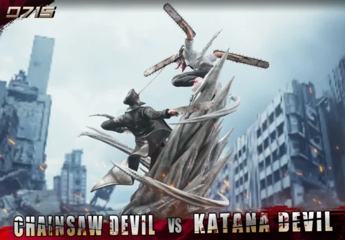 Chainsaw Devil VS Katana Devil - Chainsaw Man Resin Statue - 0715 Studio