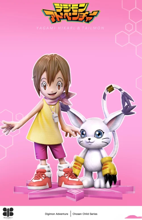 MH & 1/6 Scale Kari Kamiya & Tailmon - Digimon Resin Statue - Butterfly Studio