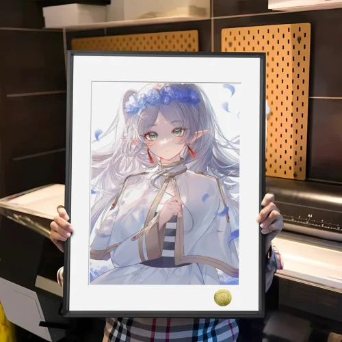 A3 & 4K Size Magical Girl Frieren Decorative Painting - Frieren: Beyond Journey's End Decoration Painting - HuangGua Studio