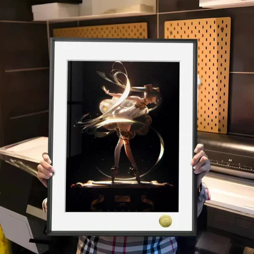 A3 & 4K Size Retro Gramophone Hatsune Miku Decorative Painting - VOCALOID Decoration Painting - HuangGua Studio