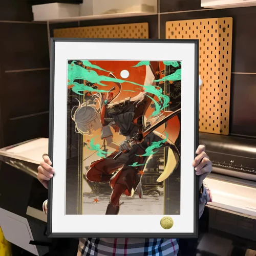 A3 & 4K Size Kaedehara Kazuha Decorative Painting - Genshin Impact Decoration Painting - HuangGua Studio