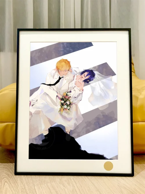 Wedding Ver. Denji & Reze Decorative Painting - Chainsaw Man - Xingkong Studio