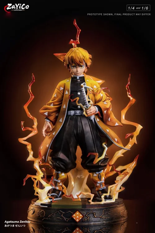 1/6 & 1/4 Scale Zenitsu Agatsuma with LED - Demon Slayer: Kimetsu No Yaiba Resin Statue - ZaYiCo Studio