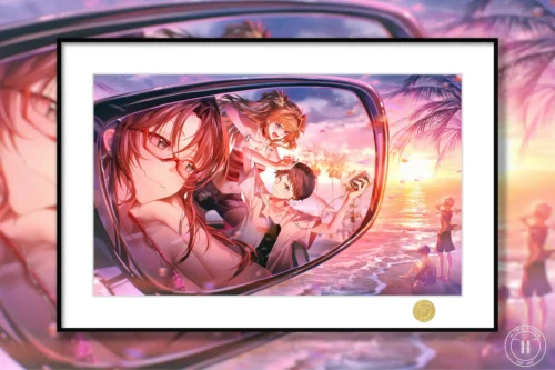 Beach Time Decorative Painting - (EVA) Neon Genesis EVAngelion - H-TWO Studio