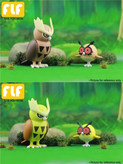 1/20 Scale World Zukan Hoothoot & Noctowl - Pokemon Resin Statue - FLF Studio