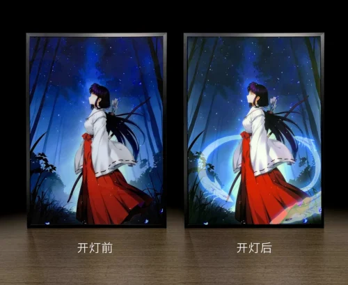 3D Decorative Paint of Light Guide Transformation Kikyo with LED - InuYasha Decorative Painting - momo Studio