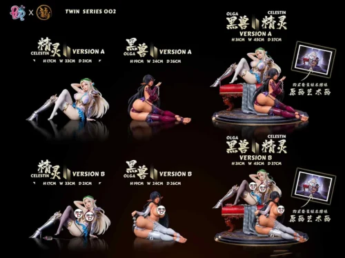 1/4 Scale Olga Discordia & Celestine Lucullus - Mahou Kaiju Series Resin Statue - Dragon Studios