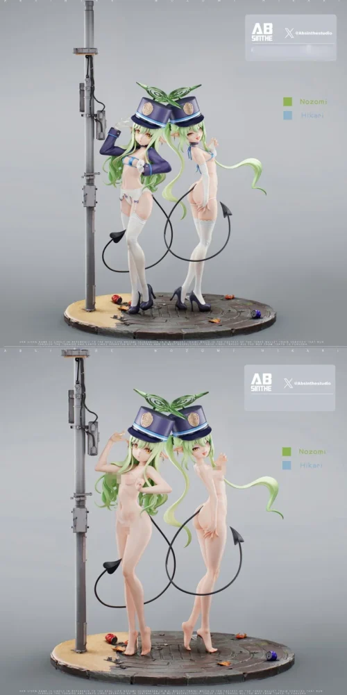 1/6 Scale Tachibana Hikari & Tachibana Nozomi - Blue Archive Statue - ABsinthe Studios