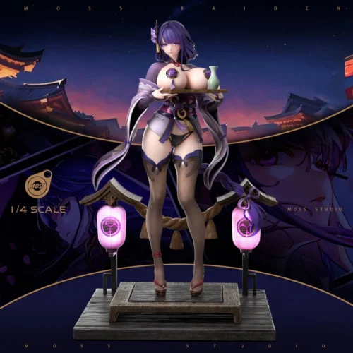 1/4 Scale Wine Steward Raiden Shogun - Genshin Impact Resin Statue - MOSS Studio - Image 1