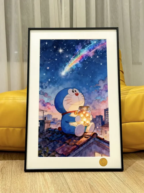 Doraemon Watching Meteor Decorative Painting - Doraemon - Xingkong Studio