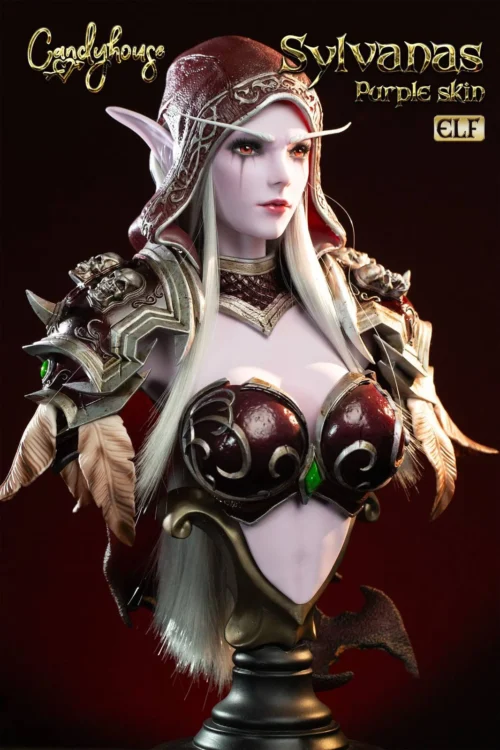 1/3 Scale Lady Sylvanas Windrunner Bust Statue - World of Warcraft Resin Statue - CandyHouse Studio - Image 2