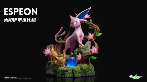 1/20 & 1/15 Scale World Zukan Evolution of Espeon Set with LED - Pokemon Resin Statue - SK Studios - Image 2