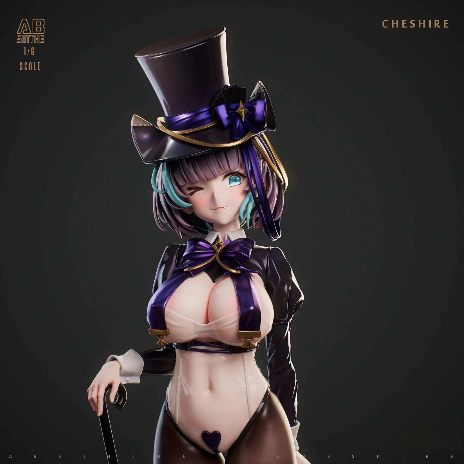 1/6 Scale The Cat in the Magic Hat Ver. HMS Cheshire - Azur Lane Resin Statue - ABsinthe Studios - Image 5