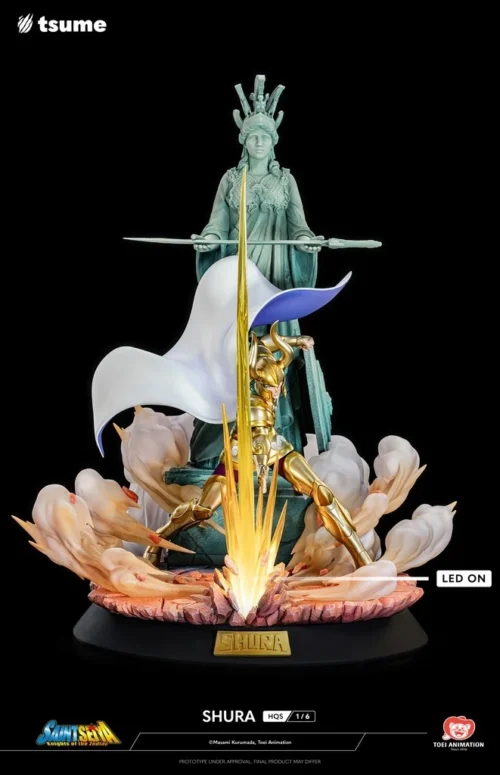 1/6 Scale Licensed Capricorn Shura with LED - Saint Seiya Resin Statue - TSUME