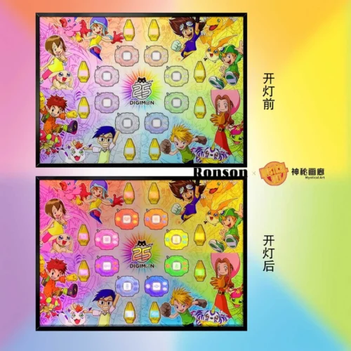 3D Decorative Paint of Light Guide Transformation 25th Anniversary Digivice with LED - Digimon Decorative Painting - Mystical Art Studios