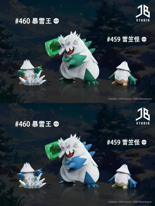 1/20 Scale World Zukan Evolution of Abomasnow Set - Pokemon Resin Statue - JB Studio - Image 1