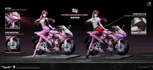 Motorcycle Mari Illustrious Makinami with LED - (EVA) Neon Genesis EVAngelion Statue - SX Studio - Image 1