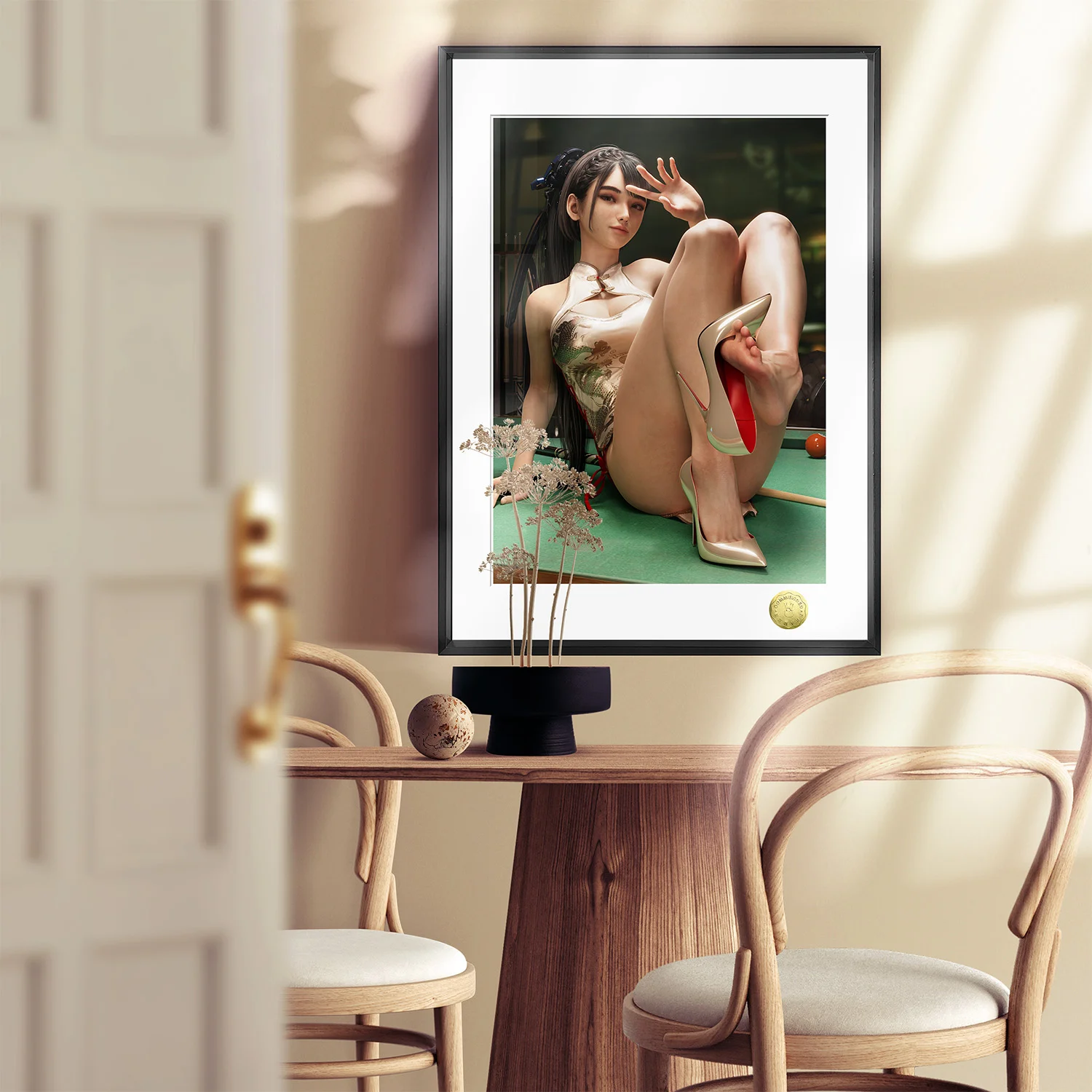 A3 & 4K Size Billiard Girl EVE Decorative Painting - Stellar Blade Decoration Painting - HuangGua Studio - Image 3