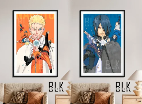 Bond of Naruto Uzumaki & Sasuke Uchiha Decorative Painting & Fridge Magnet - Naruto - BLK Studio
