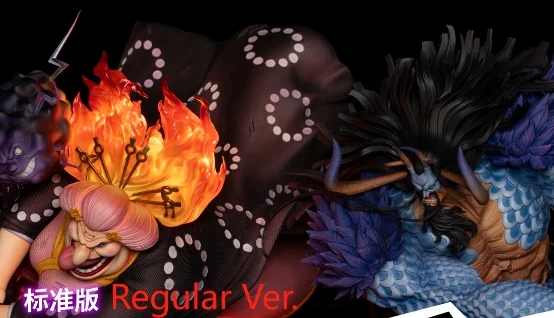 Licensed Big Mom Charlotte Linlin & Kaido with LED - ONE PIECE Resin Statue - JIMEI Palace Studios - Image 3