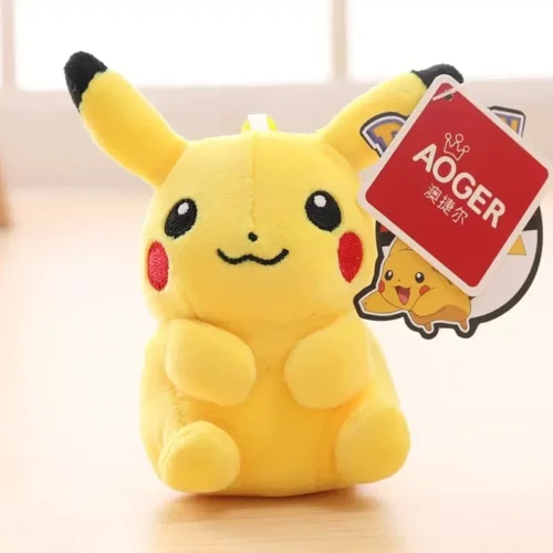Licensed Smilling Pikachu Super Soft Short Plush Doll Charms - Free Shipping - Pokemon [In Stock] - Image 1
