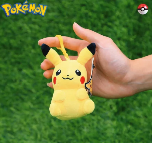 Licensed Smilling Pikachu Super Soft Short Plush Doll Charms - Free Shipping - Pokemon [In Stock] - Image 2
