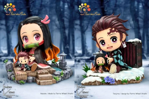 Hugging Baby Series Nezuko Kamado & Tanjiro Kamado - Demon Slayer: Kimetsu No Yaiba Resin Statue - FWS-Studio - Image 1