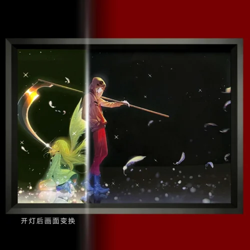 3D Decorative Paint of Light Guide Transformation Zack Isaac Foster & Ray Rachel Gardner with LED & Sound - Angels of Death Decorative Painting - momo Studio [Pre-Order] - Image 1