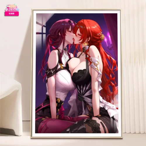 Shy Kafka & Himeko Decorative Painting - Honkai: Star Rail Decorative Painting - AMaoHuaShe Studio - Image 1