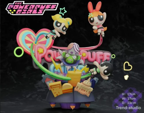 The Powerpuff Girls VS Mojo Jojo - The Powerpuff Girls Statue - ChaoShe Studio - Image 2