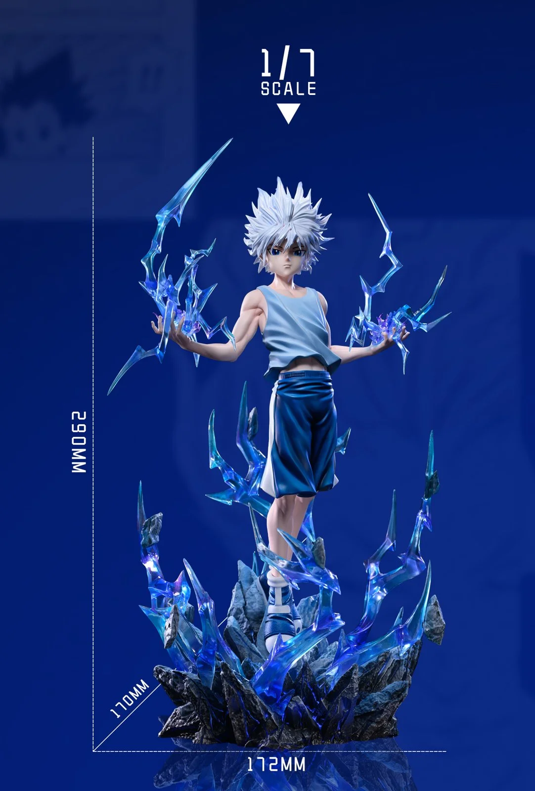 1/7 & 1/4 Scale Killua Zoldyck 3.0 With LED - HUNTER X HUNTER Resin Statue - PG Studio - Image 2