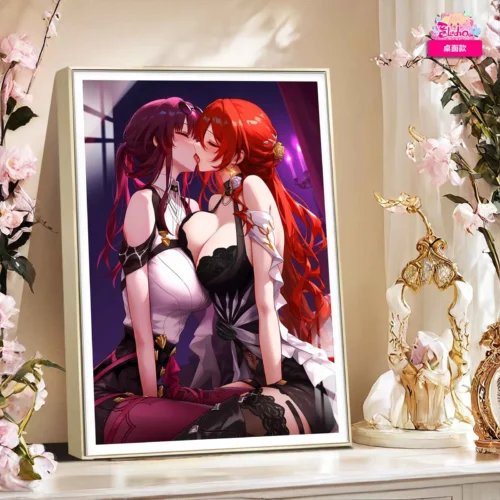 Shy Kafka & Himeko Decorative Painting - Honkai: Star Rail Decorative Painting - AMaoHuaShe Studio - Image 2