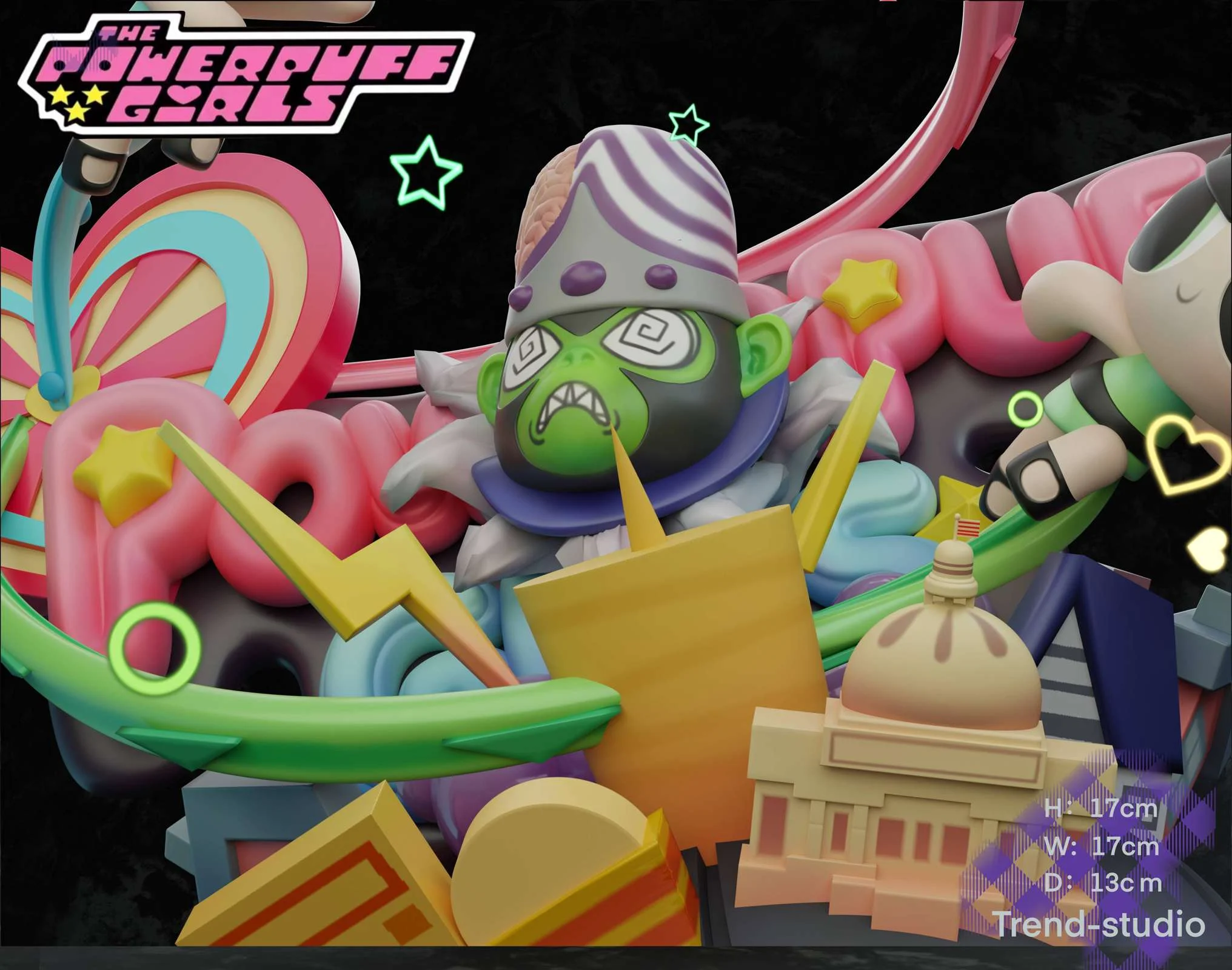 The Powerpuff Girls VS Mojo Jojo - The Powerpuff Girls Statue - ChaoShe Studio - Image 7