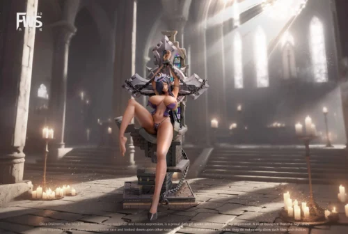 1/6 Scale Olga Discordia - Kuroinu: Kedakaki Seijo wa Hakudaku ni Somaru Resin Statue - FWS Studio - Image 1