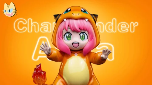 Charmander Cosplay Anya Forger - Pokemon SPY X FAMILY Resin Statue - MiaoMi Studio - Image 1